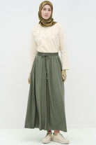 Dört Parçalı Cepli Etek - Haki TUGBA