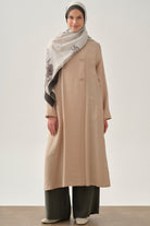 Düğme Detaylı Kruvaze Giy-Çık - Bej TUGBA