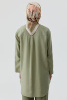 Düşük Kollu Cepli Tunik - Mint TUGBA