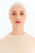 Düz Pamuk Bone - Bej TUGBA