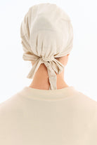 Düz Pamuk Bone - Bej TUGBA