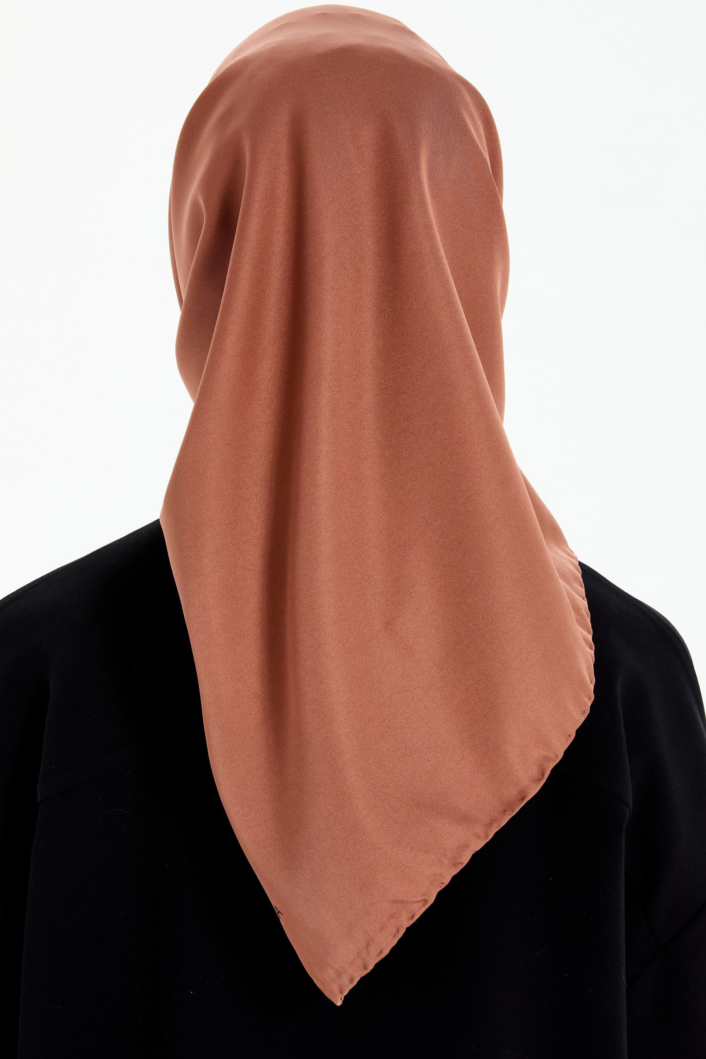 Düz Twill Eşarp - Kahve TUGBA