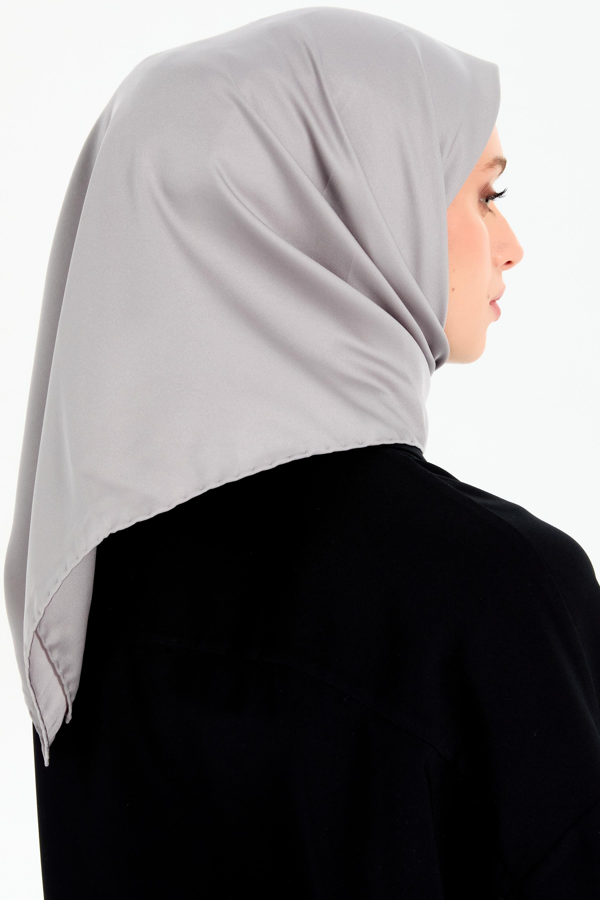 Düz Twill Eşarp - Koyu Gri TUGBA