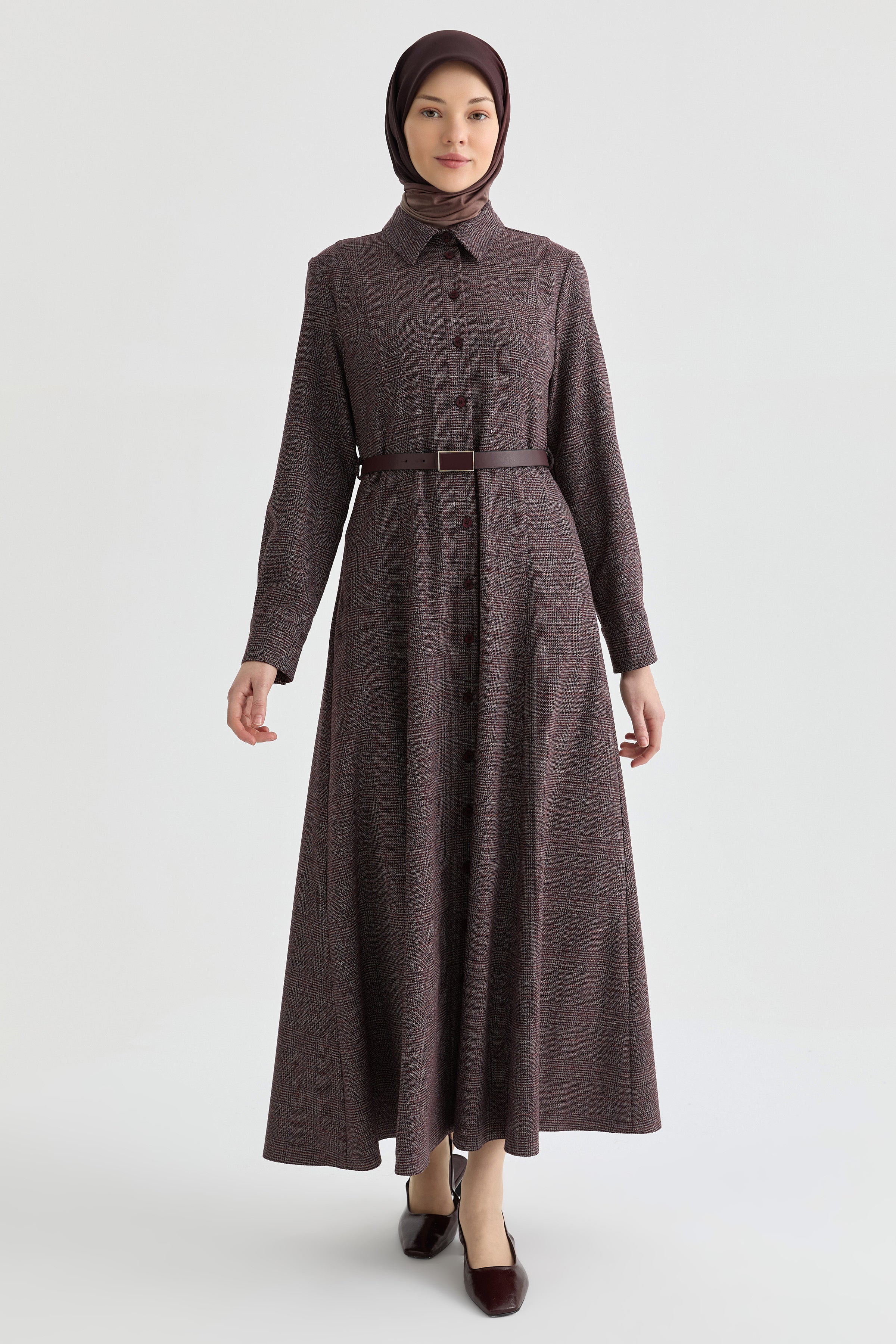 Cup-shaped Plaid Dress – TUĞBA