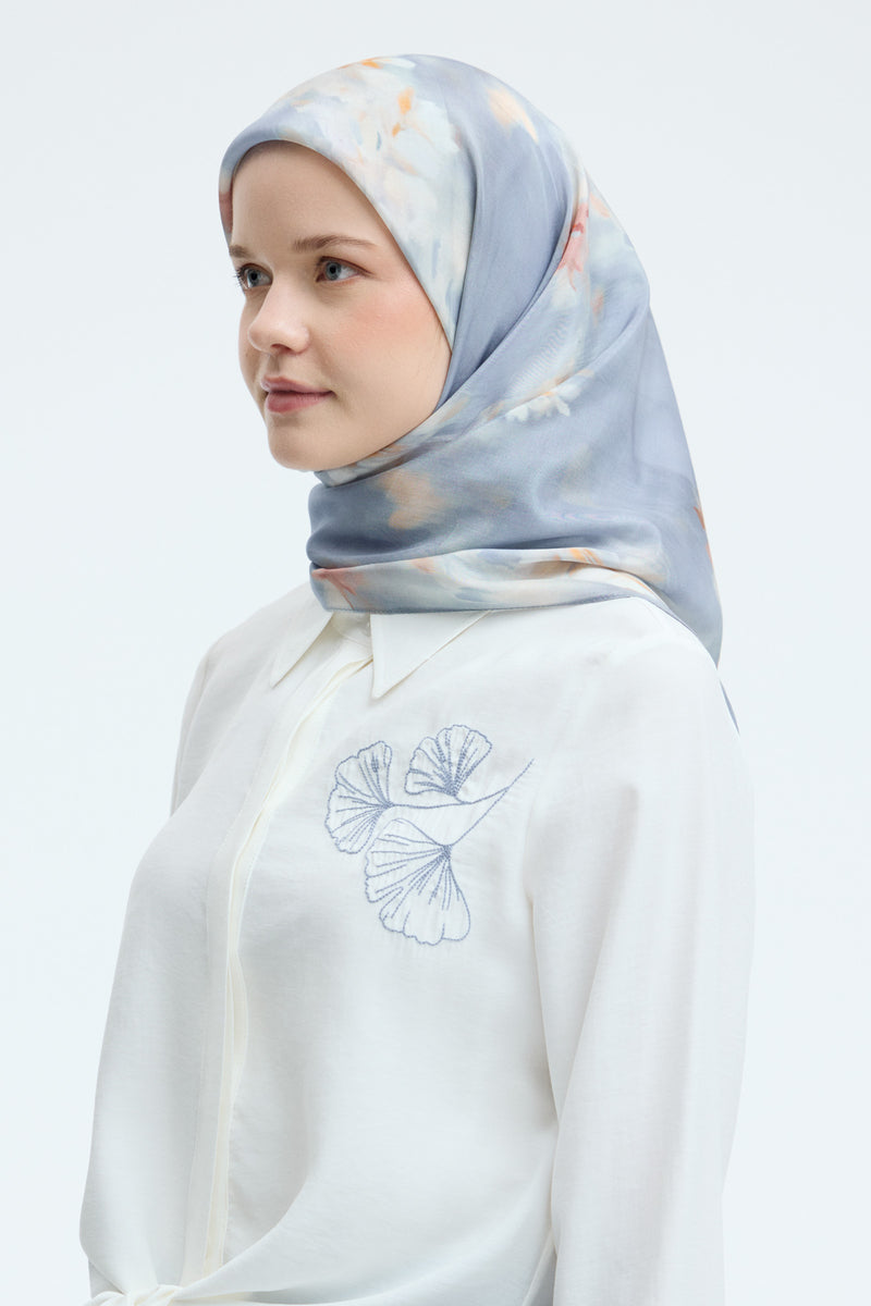 Rüya Lyocell Karışım Natural Eşarp - Lila TUĞBA