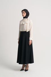 Volanlı Etek - Siyah