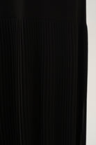 Eteği Şifonlu Elbise - Siyah TUGBA