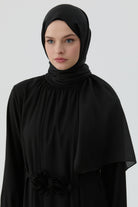 Etnik Desen Janjan Jakar Şal - Siyah TUGBA