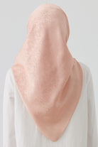 Etnik İkat Desenli Nida Naturel Eşarp - Somon TUGBA