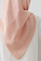 Etnik İkat Desenli Nida Naturel Eşarp - Somon TUGBA