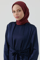 Etnik Şal Desenli Naturel Eşarp - Bordo TUGBA