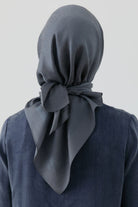 Etnik Şal Desenli Naturel Eşarp - Füme TUGBA