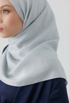 Etnik Şal Desenli Naturel Eşarp - Gümüş TUGBA