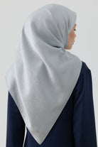 Etnik Şal Desenli Naturel Eşarp - Gümüş TUGBA