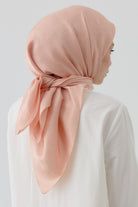 Etnik Şal Desenli Naturel Eşarp - Somon TUGBA