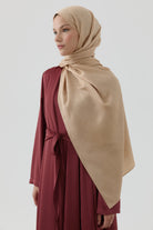 Etnik Şal Desenli Nida Naturel Şal - Bej TUGBA