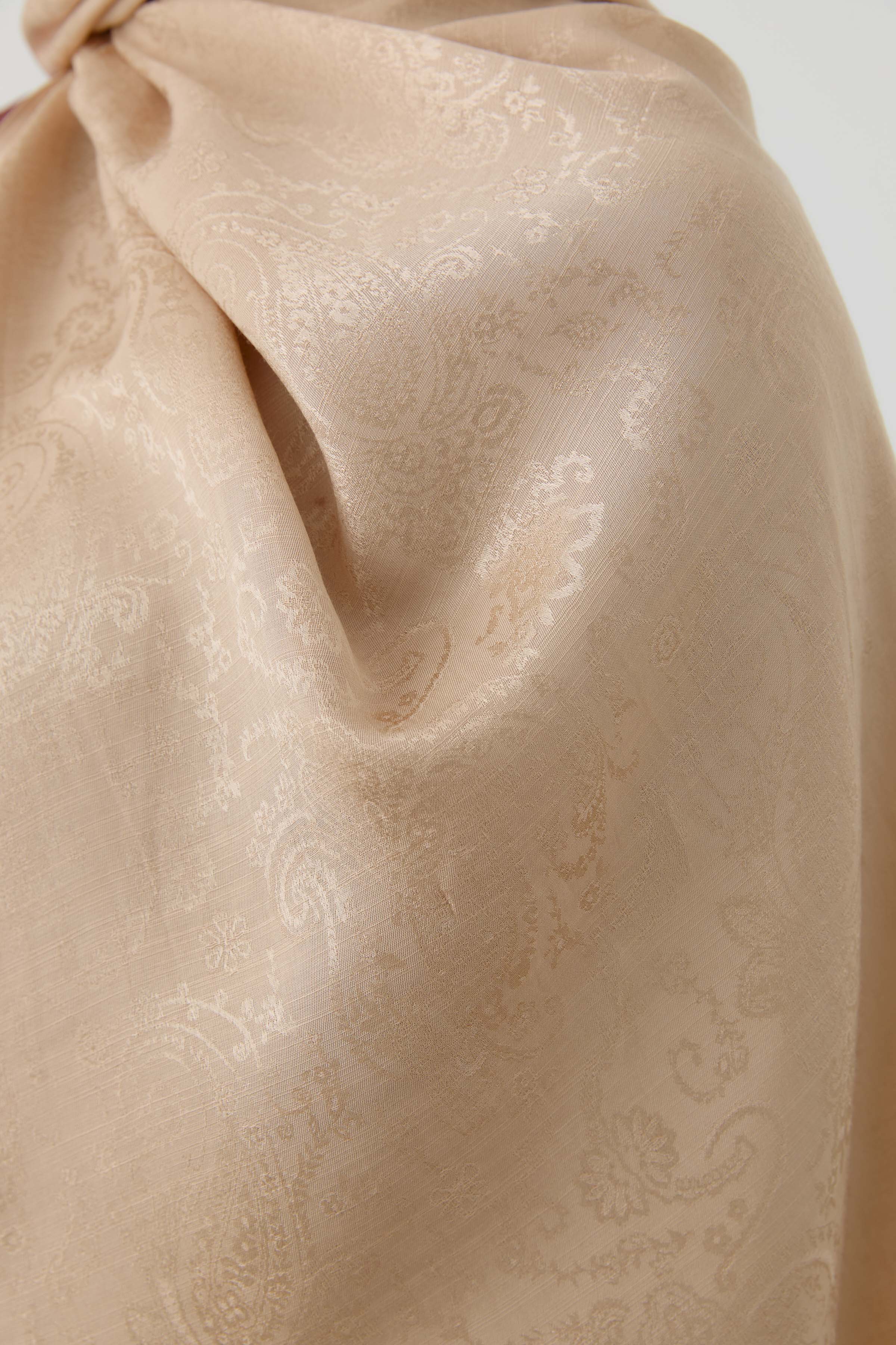 Etnik Şal Desenli Nida Naturel Şal - Bej TUGBA