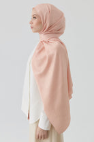 Etnik Şal Desenli Nida Naturel Şal - Somon TUGBA