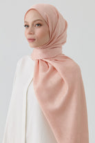 Etnik Şal Desenli Nida Naturel Şal - Somon TUGBA