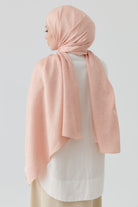 Etnik Şal Desenli Nida Naturel Şal - Somon TUGBA