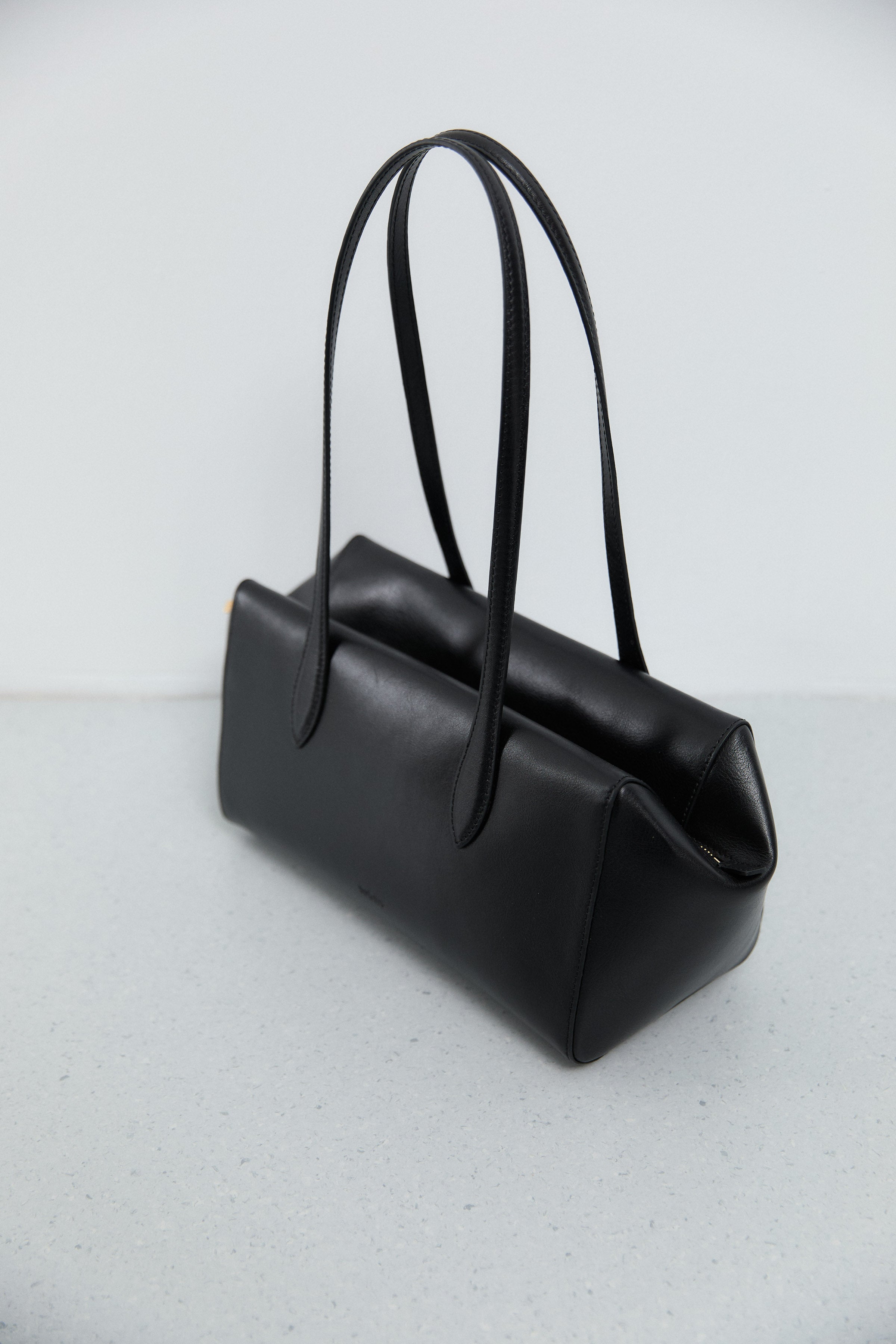 Rectangular Leather Bag - Black – TUĞBA