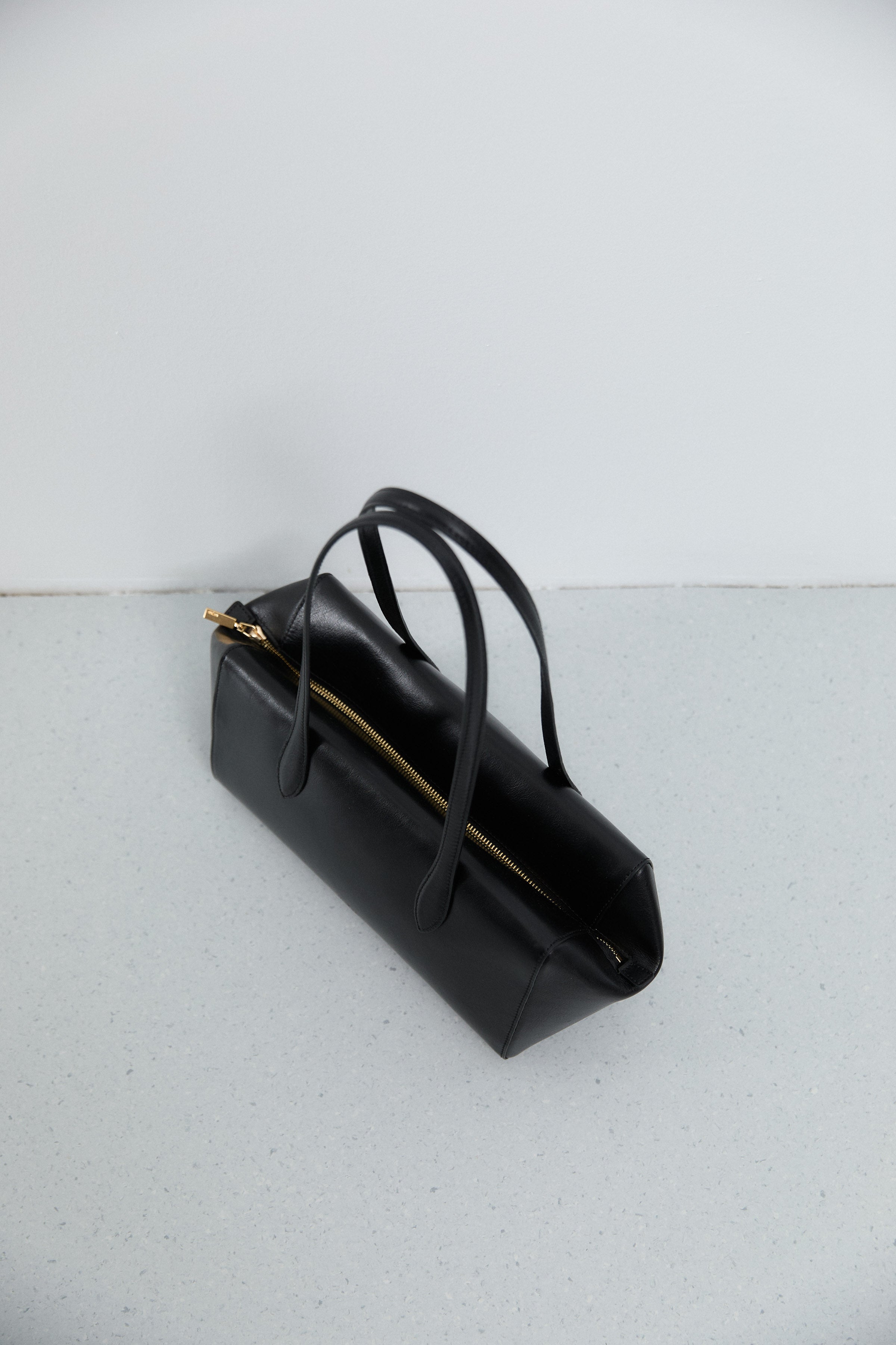 Rectangular Leather Bag - Black – TUĞBA
