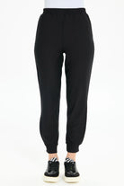 Fermuar Yırtmaçlı Örme Tunik Pantolon Takım - Siyah TUGBA