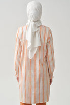 Fırfır Detaylı Bileği Lastikli Tunik - Oranj TUGBA