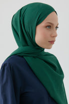 Floral Desen Pamuk Şal - Zümrüt TUGBA