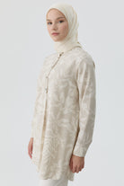 Floral Desenli Tunik - Bej TUGBA