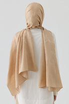 Floral Jakar Naturel Şal - Bej TUGBA