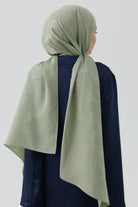 Floral Jakar Naturel Şal - Mint TUGBA