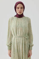 Floş Pamuk Naturel Eşarp - Bordo TUGBA