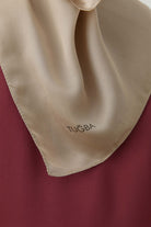 Floş Pamuk Naturel Eşarp - Vizon TUGBA