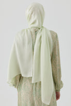 Floş Pamuk Naturel Şal - Mint TUGBA