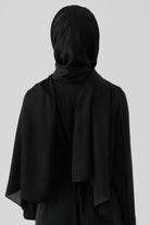 Floş Pamuk Naturel Şal - Siyah TUGBA