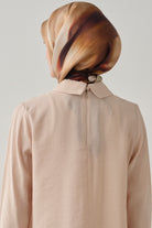 Flu Desenli Sura İpek Eşarp - Kırmızı TUGBA