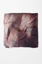 Flu Desenli Sura İpek Eşarp - Mürdüm TUGBA