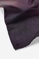 Flu Desenli Sura İpek Eşarp - Mürdüm TUGBA