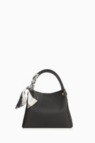 Fular Detaylı Çift Kulplu Çanta - Siyah TUGBA