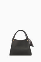 Fular Detaylı Çift Kulplu Çanta - Siyah TUGBA