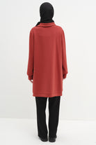 Garnili Örme Takım - Kiremit - Siyah TUGBA