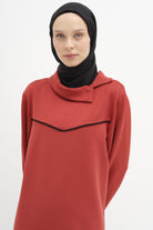 Garnili Örme Takım - Kiremit - Siyah TUGBA