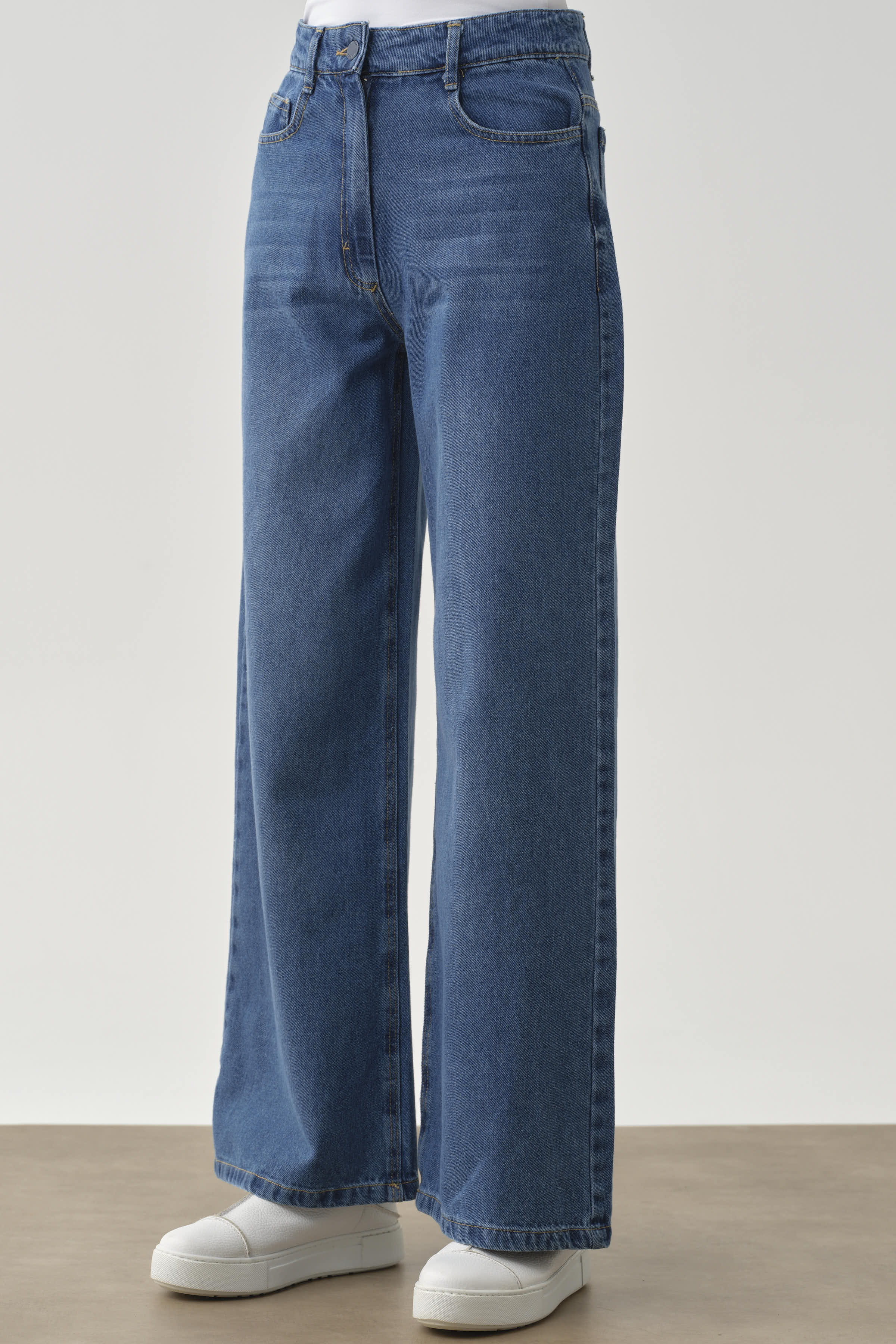 【INDIGO】Light denim wide pants LCW Jeans İndigo Wideleg Kadın Jean Pantolon - W57279Z8-JVU | LCW