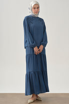 Gizli Cepli Çingene Eteği - İndigo TUGBA