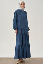 Gizli Cepli Çingene Eteği - İndigo TUGBA