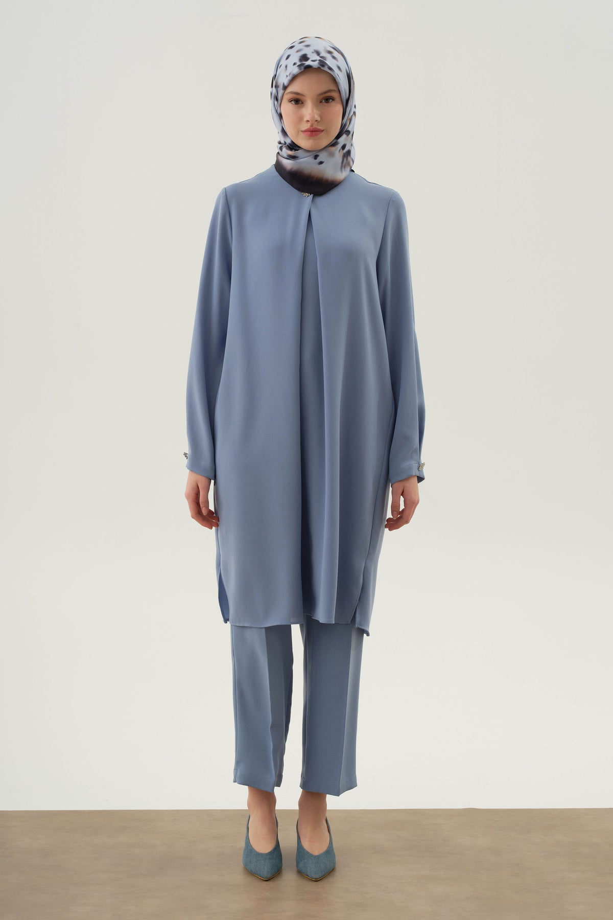 Hidden Pocket Trousers - Light Blue