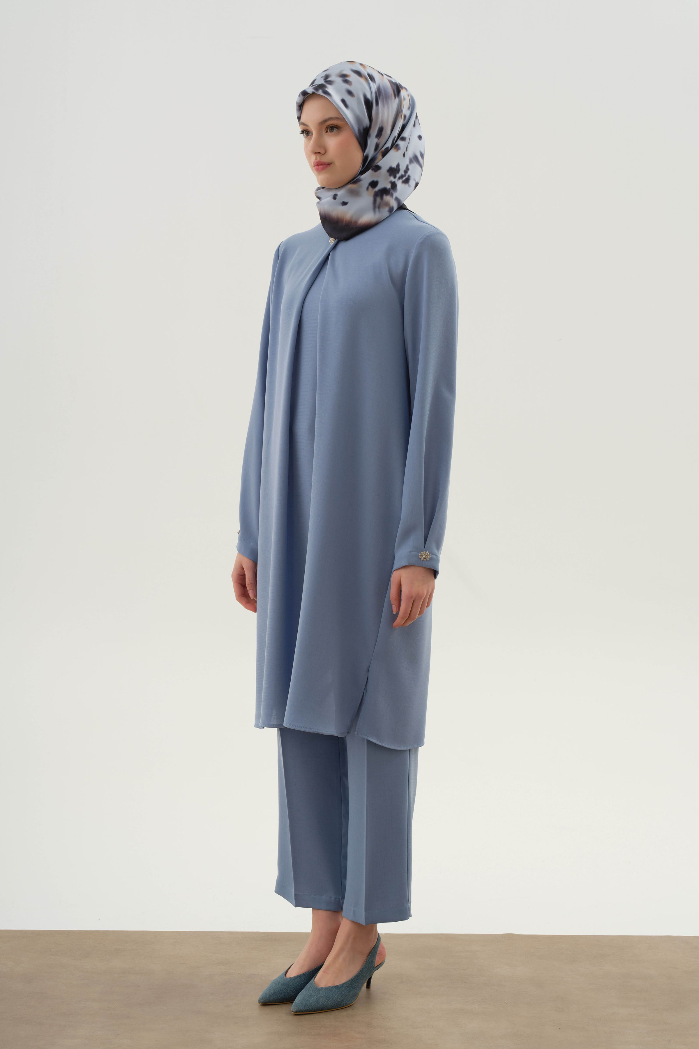 Gizli Cepli Pantolon - Açık Mavi TUGBA