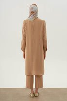 Gizli Cepli Pantolon - Bej TUGBA