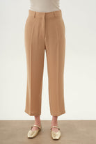 Gizli Cepli Pantolon - Bej TUGBA